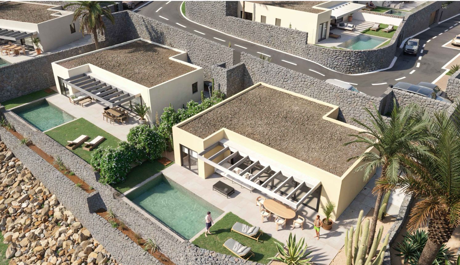 Exterior view of House or chalet for sale in San Bartolomé de Tirajana  with Air Conditioner, Private garden and Terrace