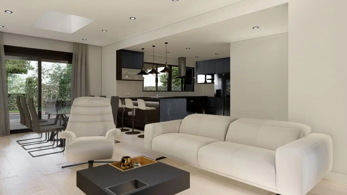 Sala de estar de Casa o chalet en venta en Nuevo Baztán con Calefacción, Jardín privado y Piscina