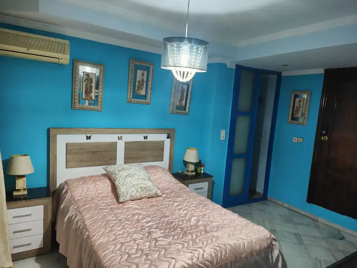 Schlafzimmer von Wohnung zur Miete in Cenes de la Vega mit Klimaanlage und Balkon