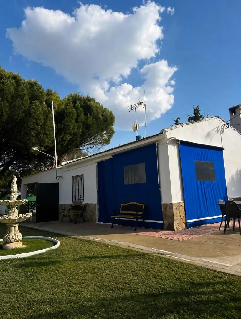 Vista exterior de Finca rústica en venda en Almodóvar del Campo amb Traster i Piscina