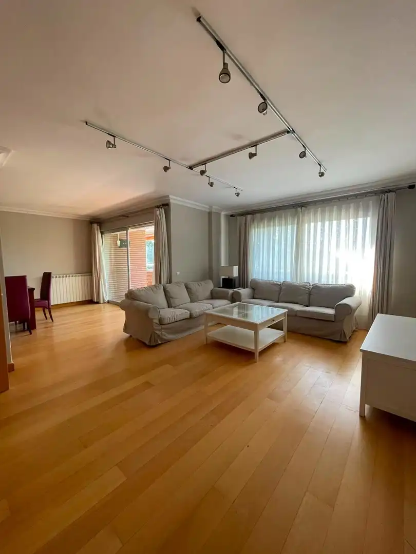 Living room of Flat for rent in Pozuelo de Alarcón  with Air Conditioner, Heating and Private garden
