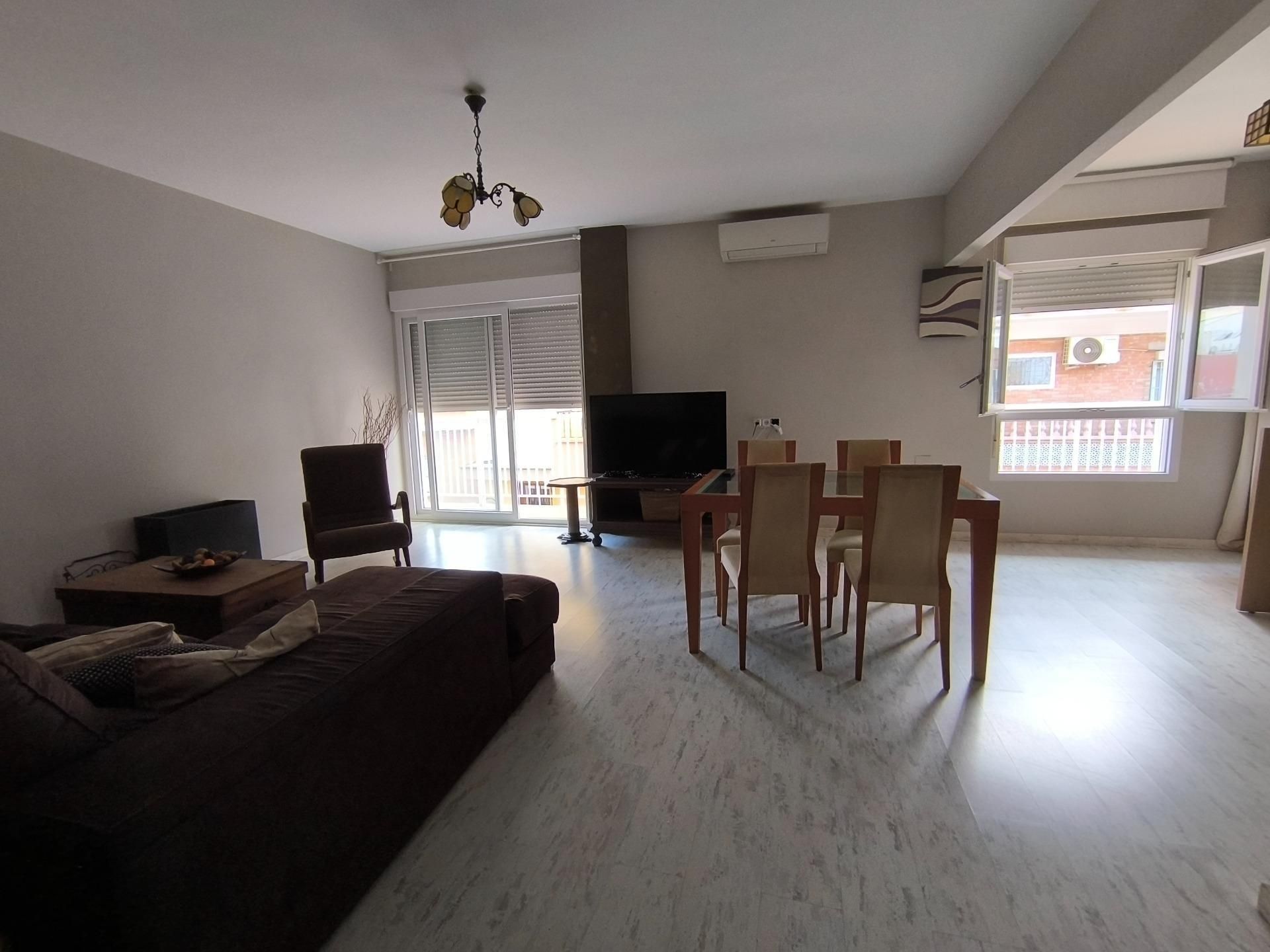 Living room of Flat for sale in Málaga Capital  with Air Conditioner, Terrace and Furnished