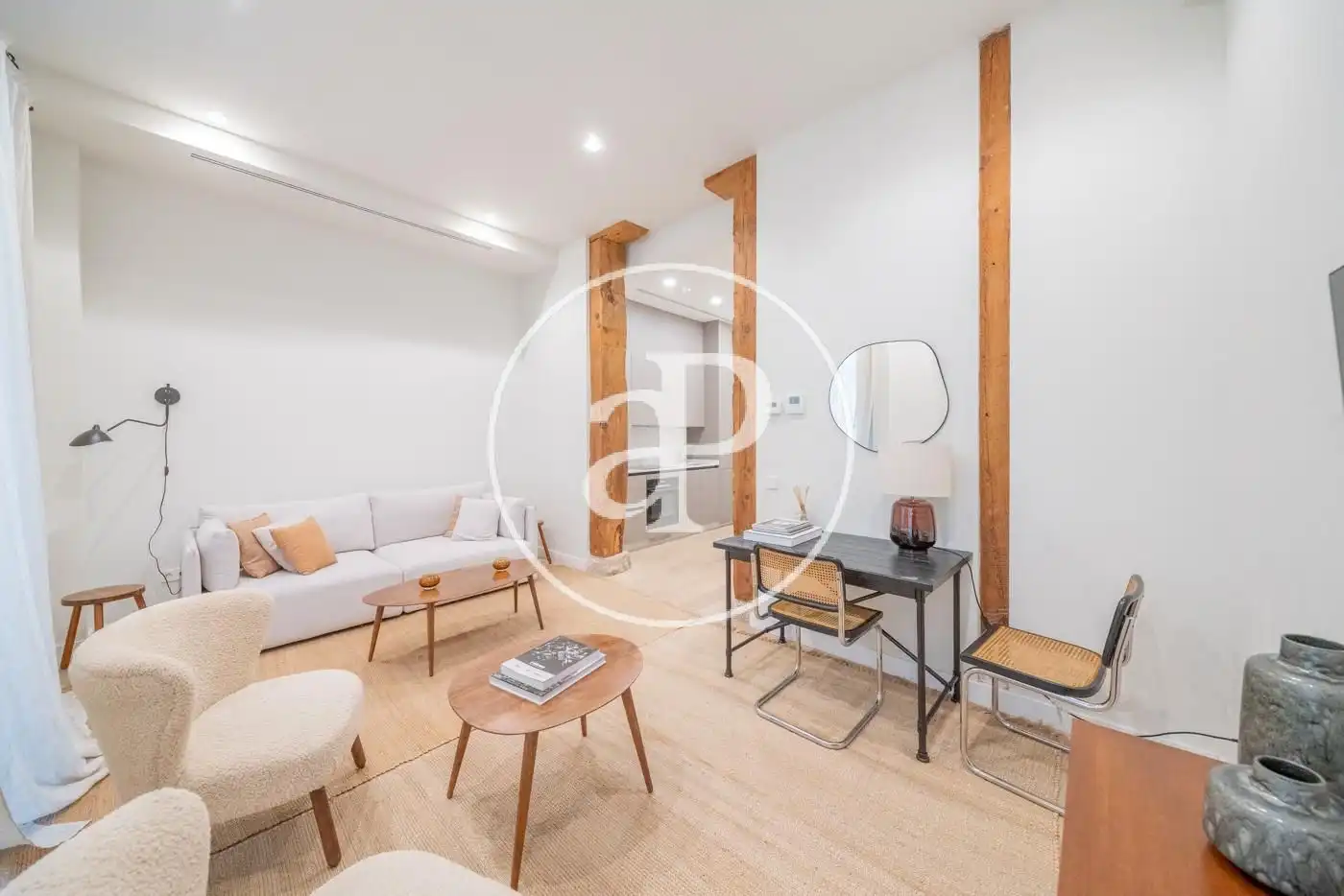 Sala d'estar de Pis de lloguer en Madrid amb Aire condicionat, Calefacció i Jardí privat