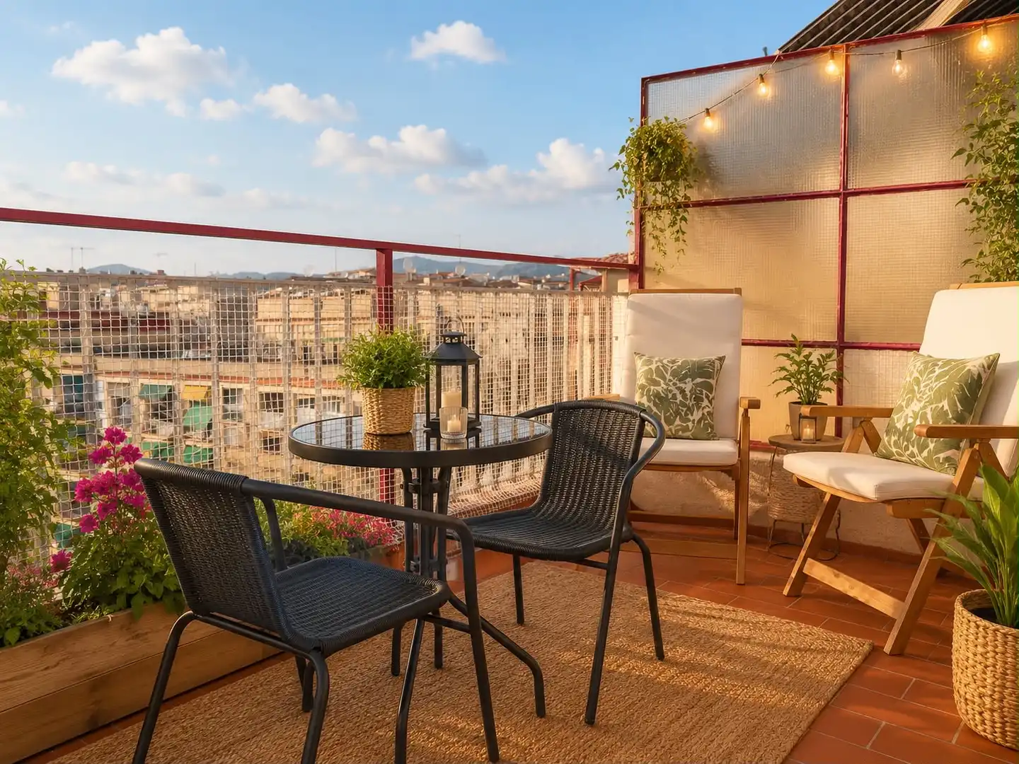 Terrasse von Dachboden zum Verkauf in Barcelona mit Klimaanlage, Heizung und Parkett