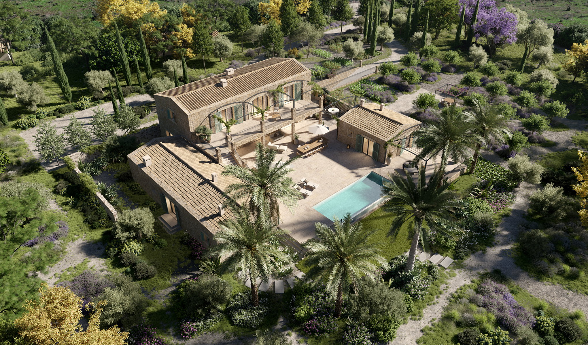 Jardín de Finca rústica en venta en Santanyí con Aire acondicionado, Calefacción y Jardín privado