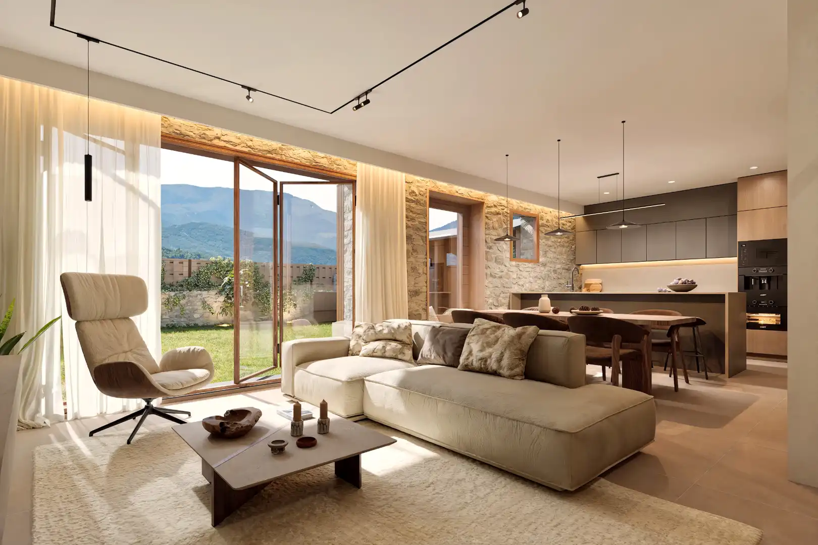 Sala de estar de Casa adosada en venta en Benasque con Aire acondicionado, Calefacción y Jardín privado