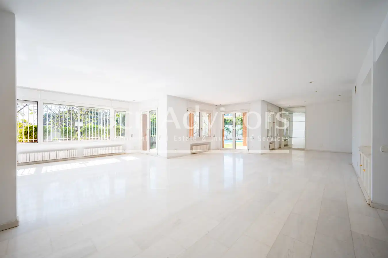 Sala de estar de Casa o chalet de alquiler en Barcelona con Aire acondicionado, Calefacción y Jardín privado