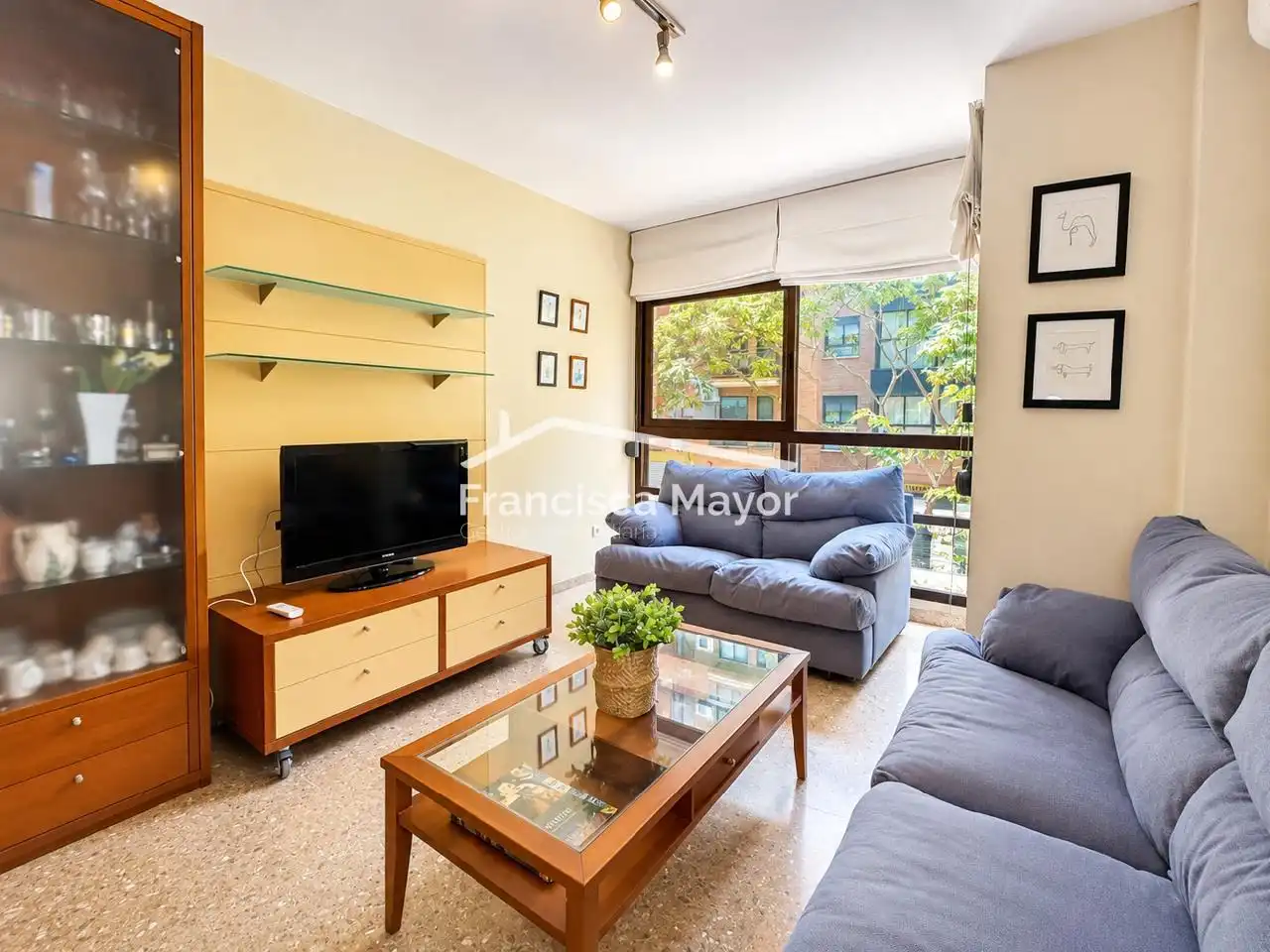 Wohnzimmer von Wohnung zum Verkauf in Valencia mit Klimaanlage, Möbliert und Alarm