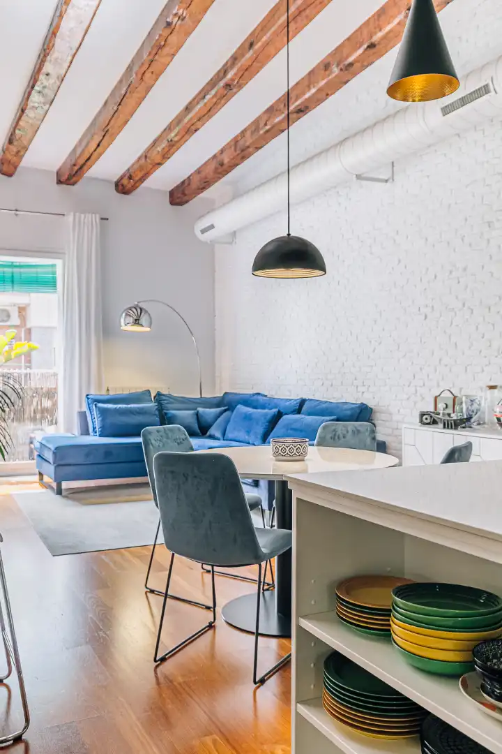 Sala de estar de Piso en venta en Barcelona con Aire acondicionado, Calefacción y Parquet