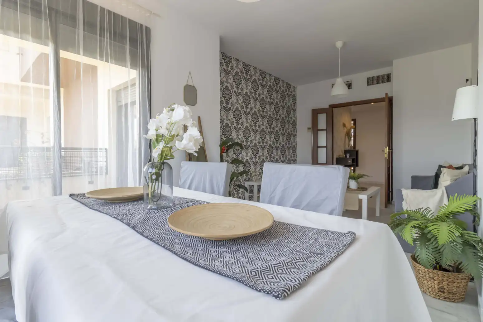 Esszimmer von Wohnung zum Verkauf in Mairena del Aljarafe mit Klimaanlage, Privatgarten und Terrasse