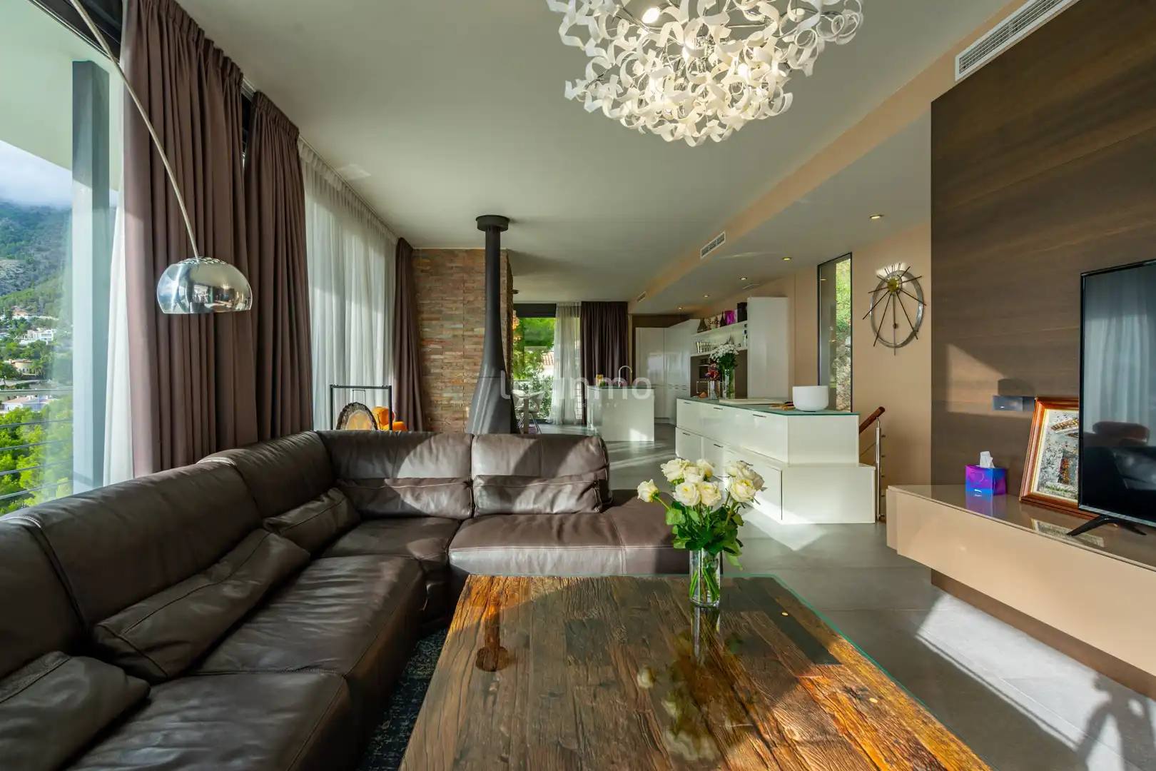 Sala de estar de Casa o chalet en venta en Altea con Aire acondicionado, Calefacción y Jardín privado