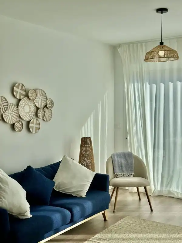 Wohnzimmer von Wohnungen zum Verkauf in Santa Pola mit Klimaanlage, Abstellraum und Schwimmbad
