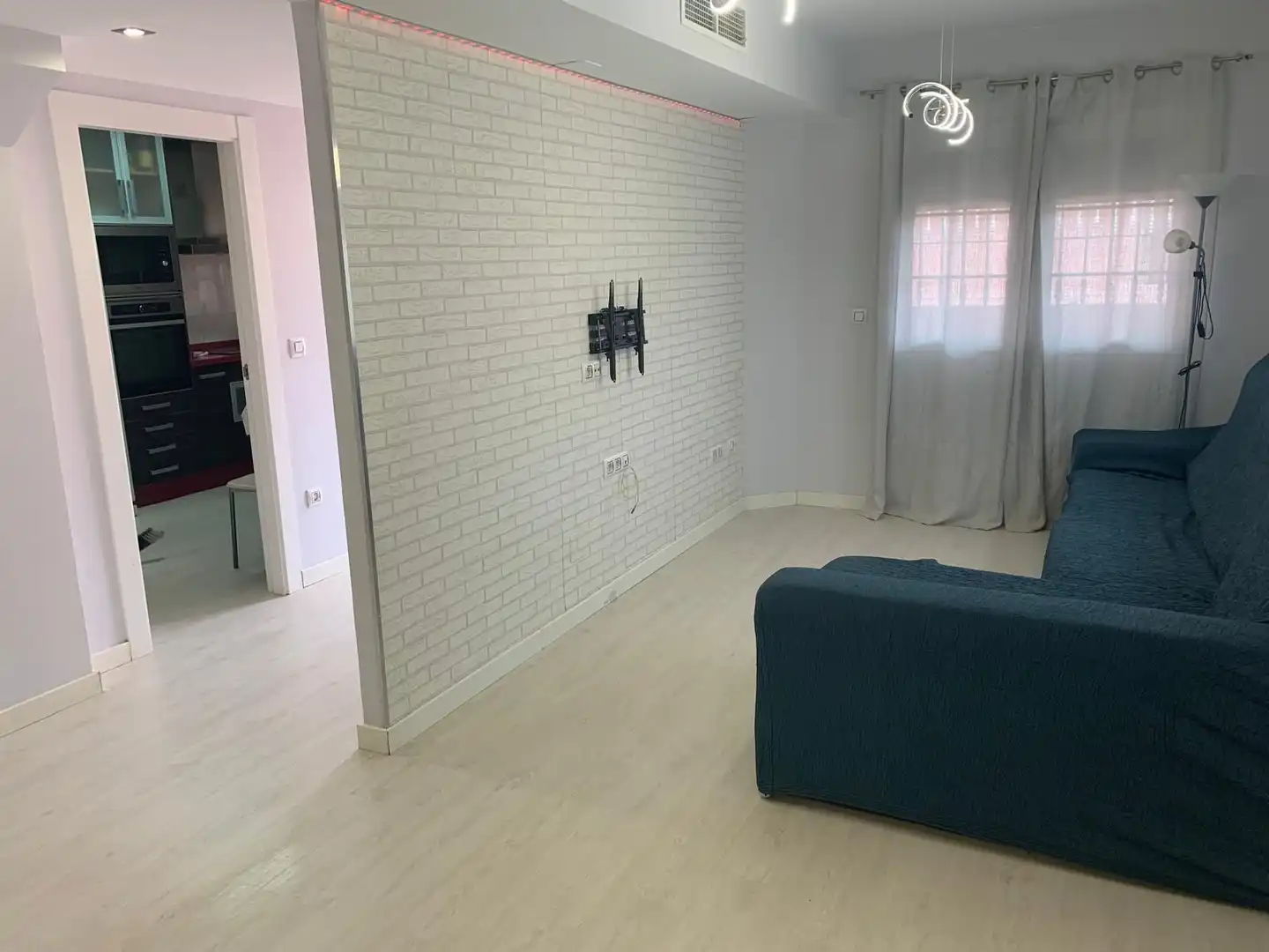 Sala de estar de Casa adosada en venta en Fuente Álamo de Murcia con Aire acondicionado, Calefacción y Terraza
