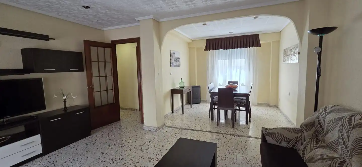 Living room of Flat for rent in Elche / Elx  with Air Conditioner, Furnished and Balcony