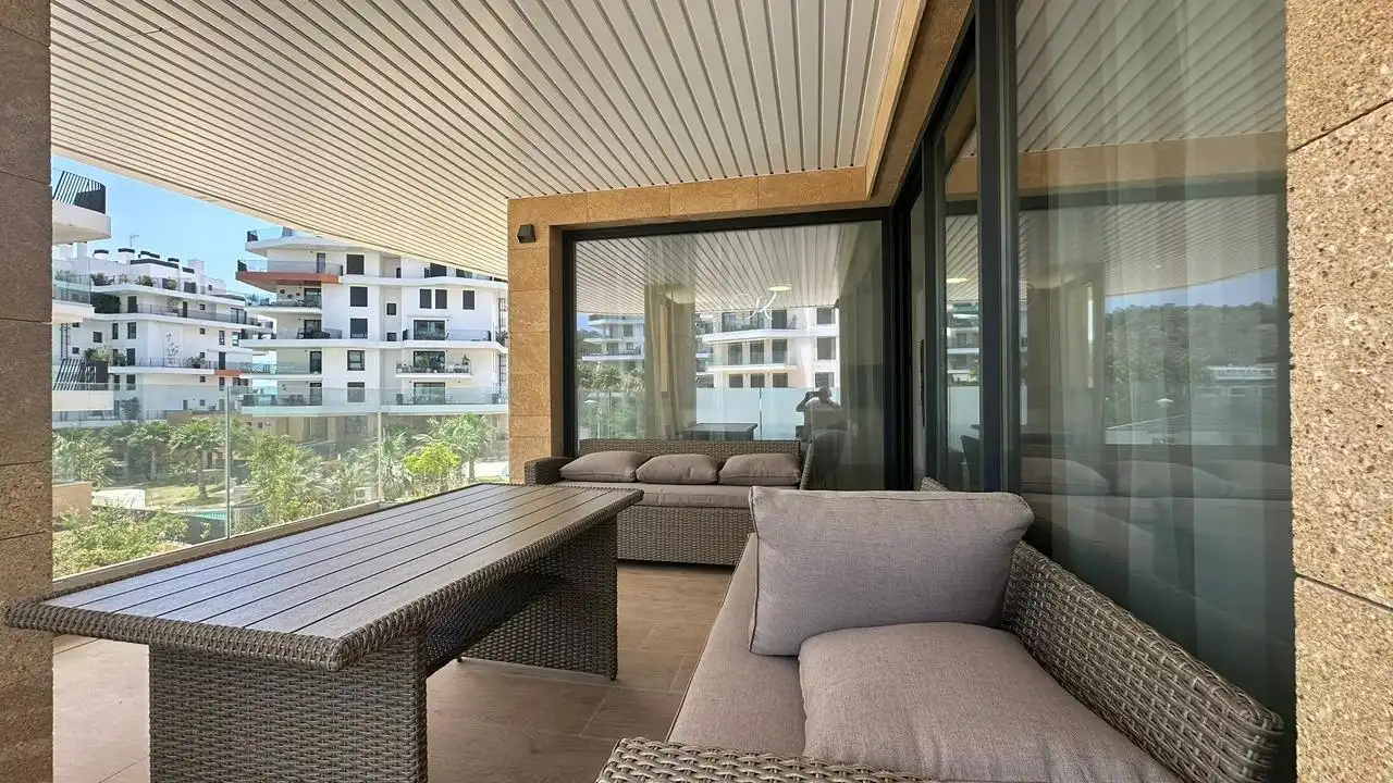 Terraza de Apartamento de alquiler en Villajoyosa / La Vila Joiosa con Aire acondicionado, Terraza y Amueblado