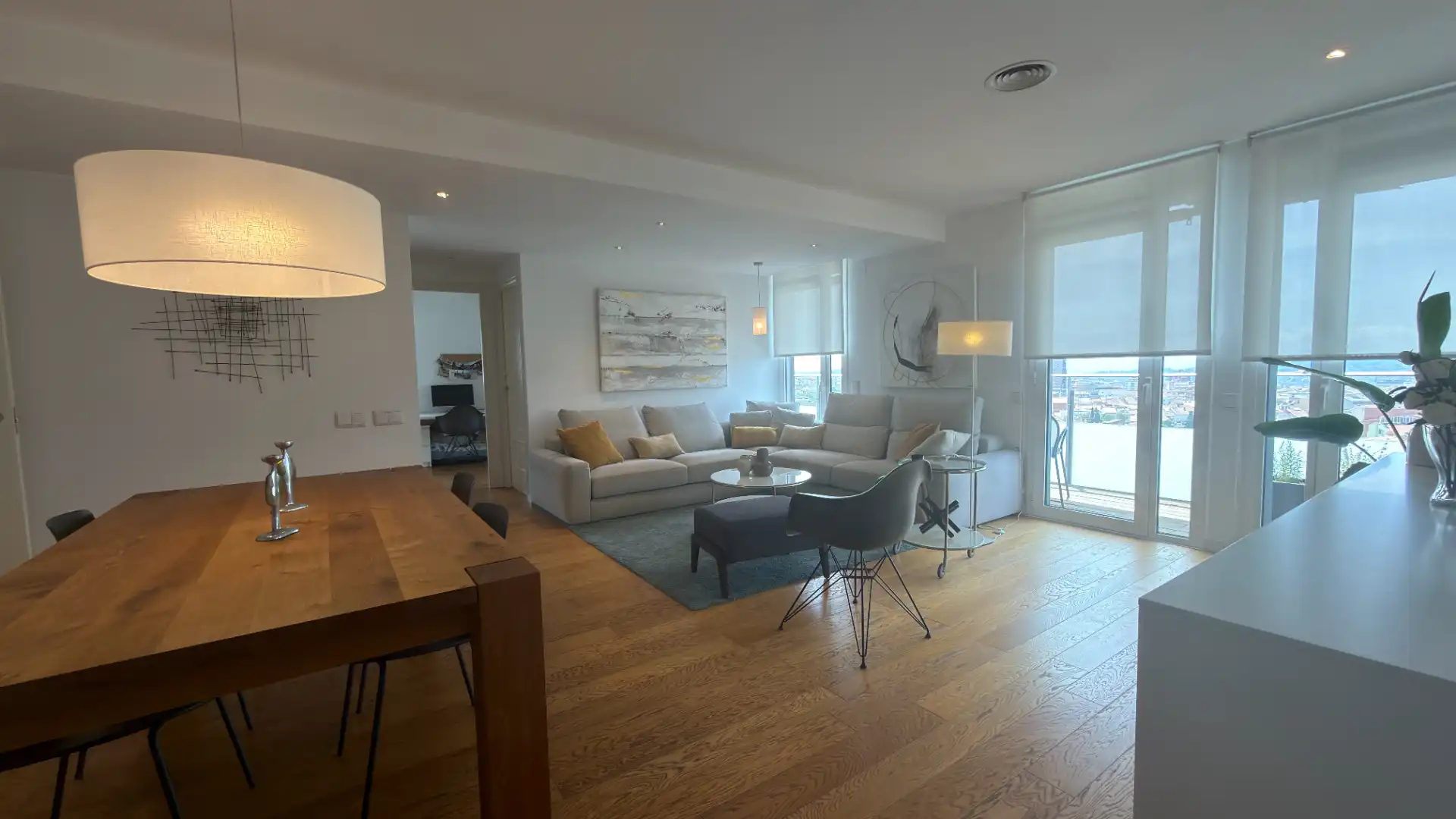 Living room of Flat for sale in Terrassa  with Air Conditioner, Heating and Parquet flooring