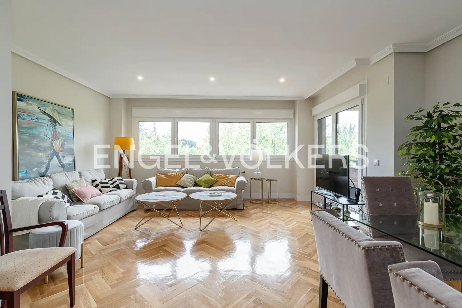 Sala de estar de Ático en venta en Majadahonda con Aire acondicionado, Calefacción y Parquet