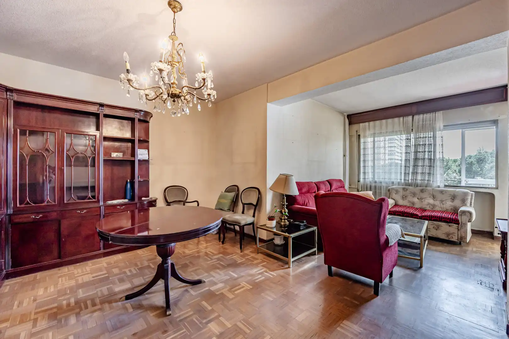 Wohnzimmer von Wohnung zum Verkauf in Madrid mit Heizung, Terrasse und Möbliert