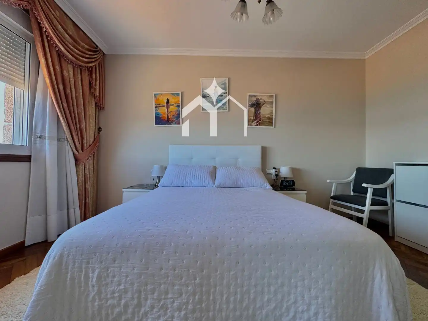 Bedroom of Houses for sale in Moaña  with Heating, Parquet flooring and Terrace