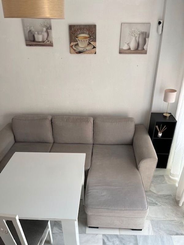 Sala d'estar de Pis en venda en Málaga Capital amb Aire condicionat i Moblat