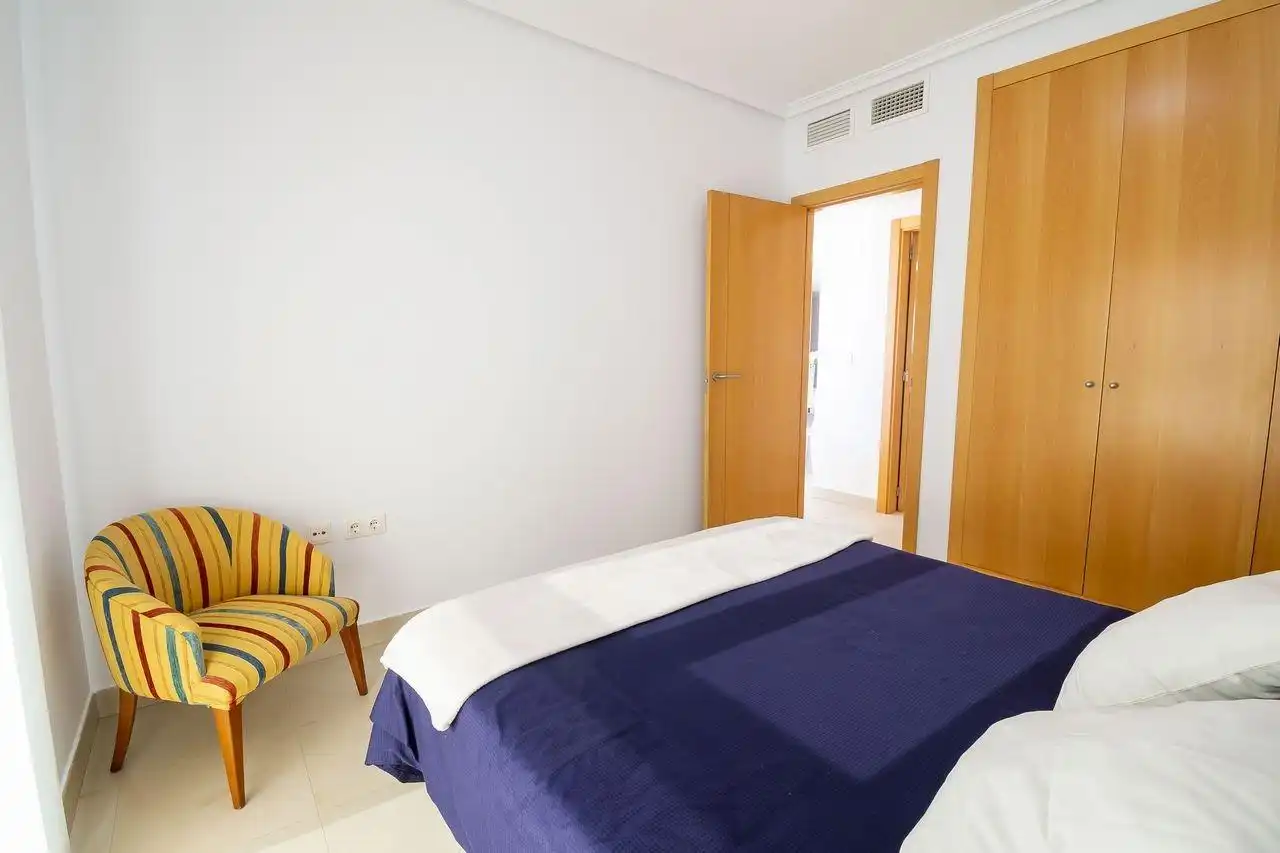Bedroom of Apartments for rent in Benidorm  with Air Conditioner, Private garden and Terrace