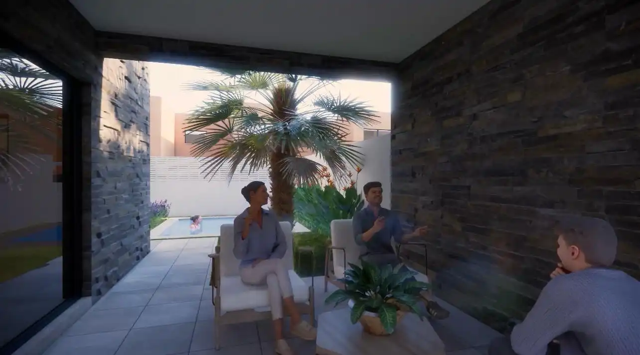 Terraza de Casa adosada en venta en Huércal de Almería con Jardín privado y Terraza