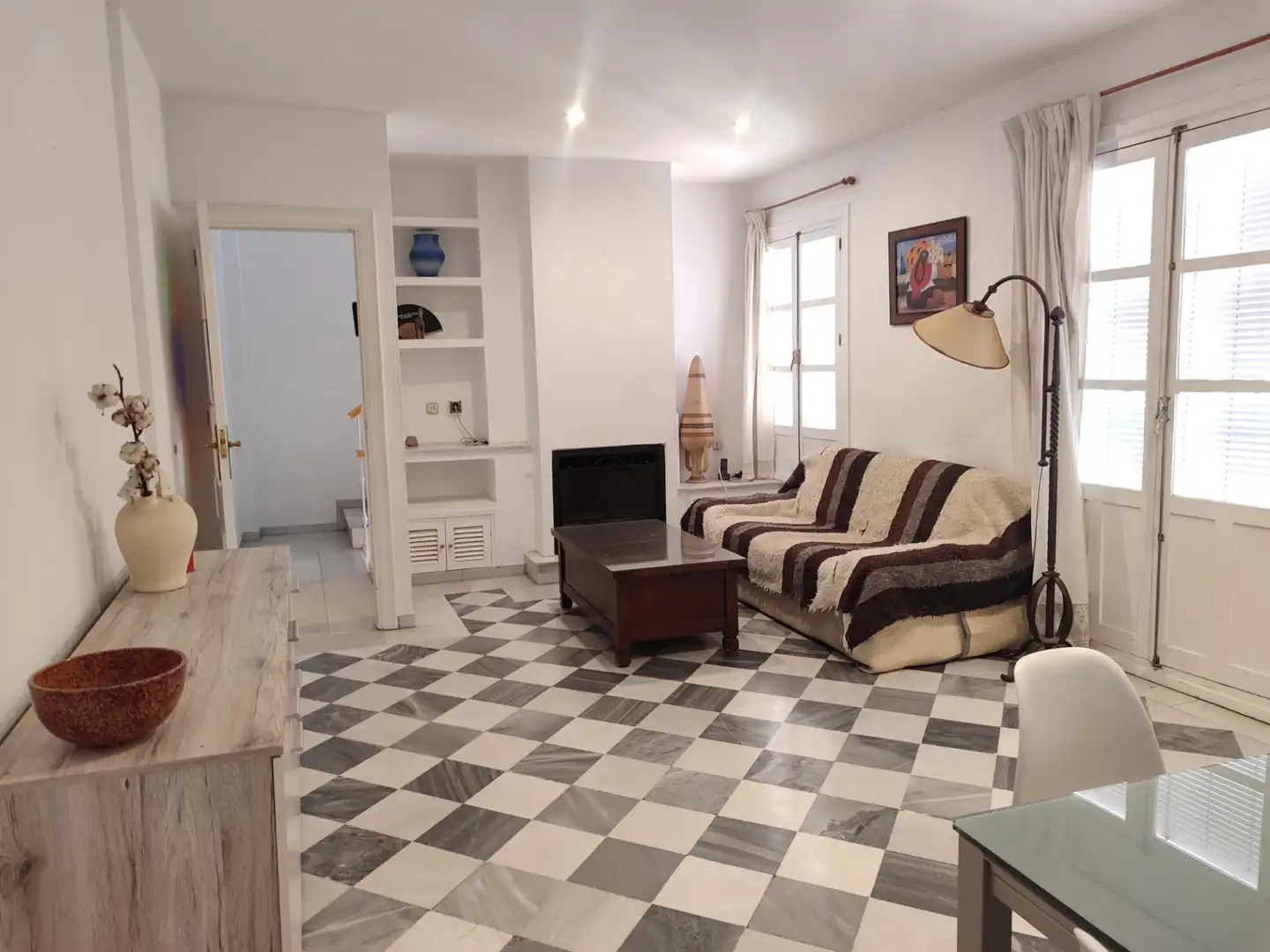 Living room of Houses for rent in Granada  with Heating, Terrace and Furnished