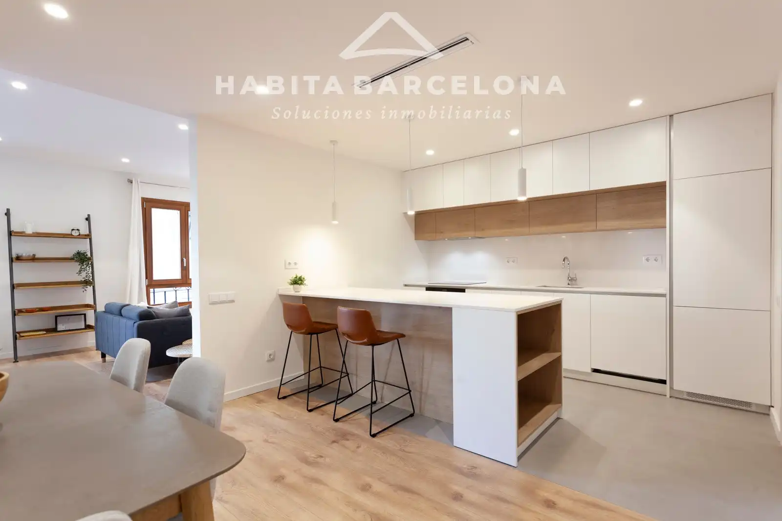 Cocina de Piso de alquiler en Barcelona con Aire acondicionado, Calefacción y Parquet