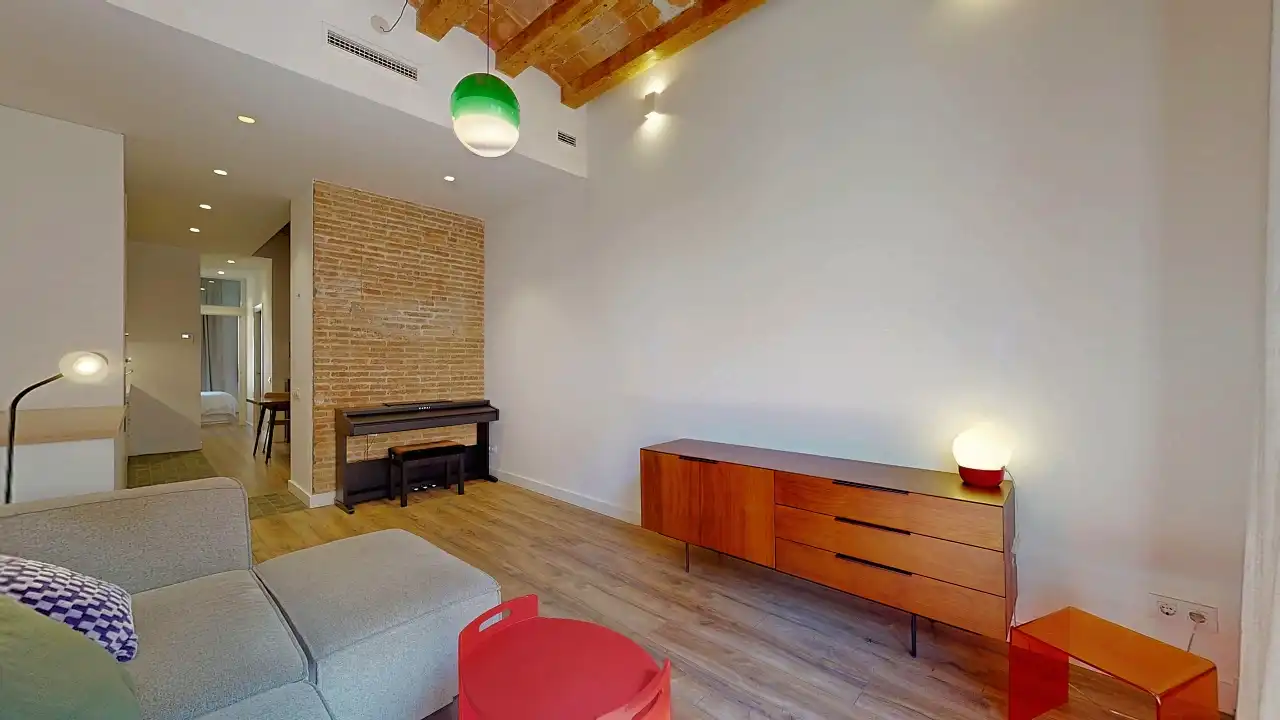 Sala de estar de Piso en venta en Barcelona con Aire acondicionado, Calefacción y Balcón