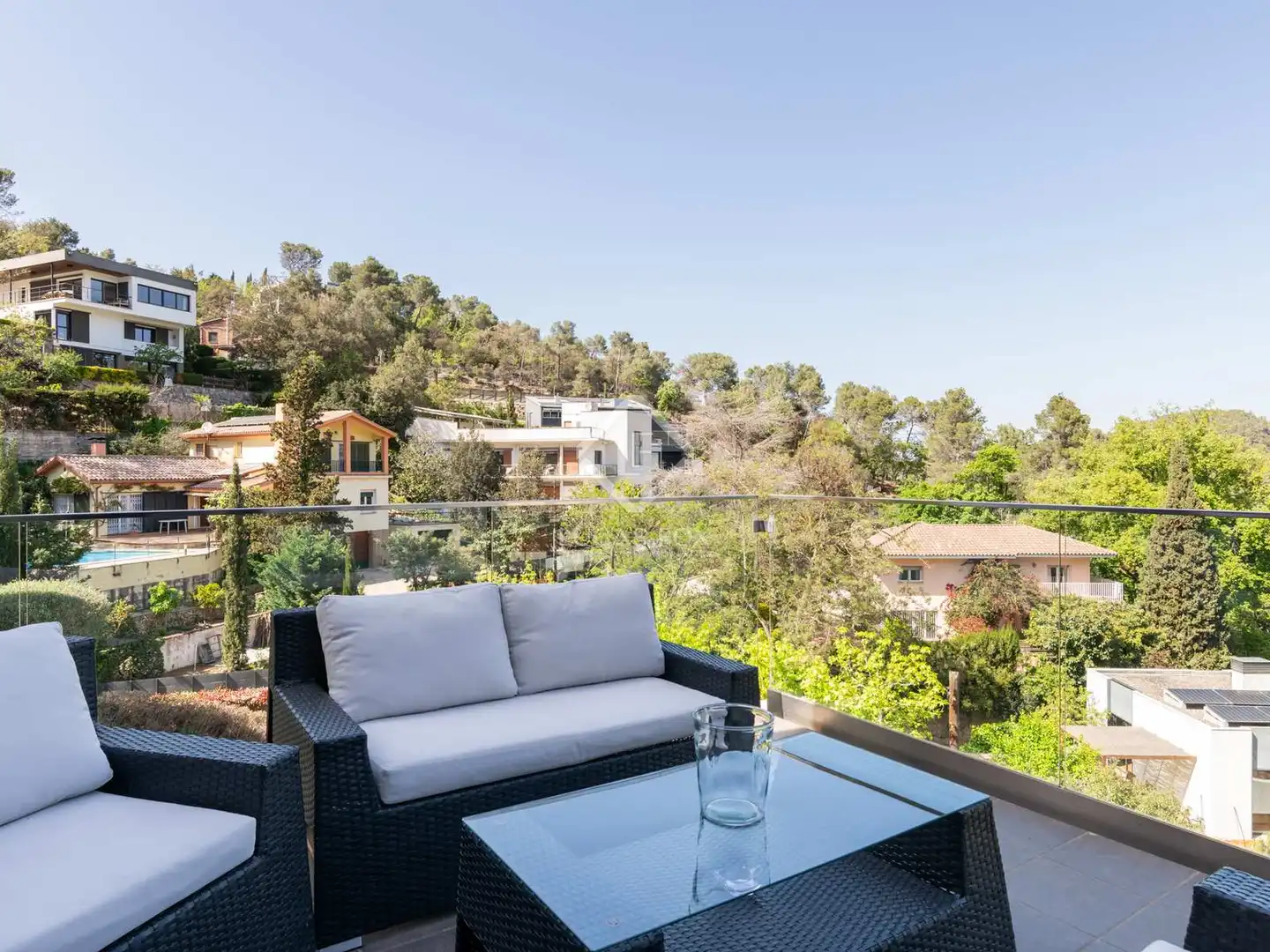 Terraza de Casa o chalet en venta en Sant Cugat del Vallès con Aire acondicionado, Calefacción y Jardín privado
