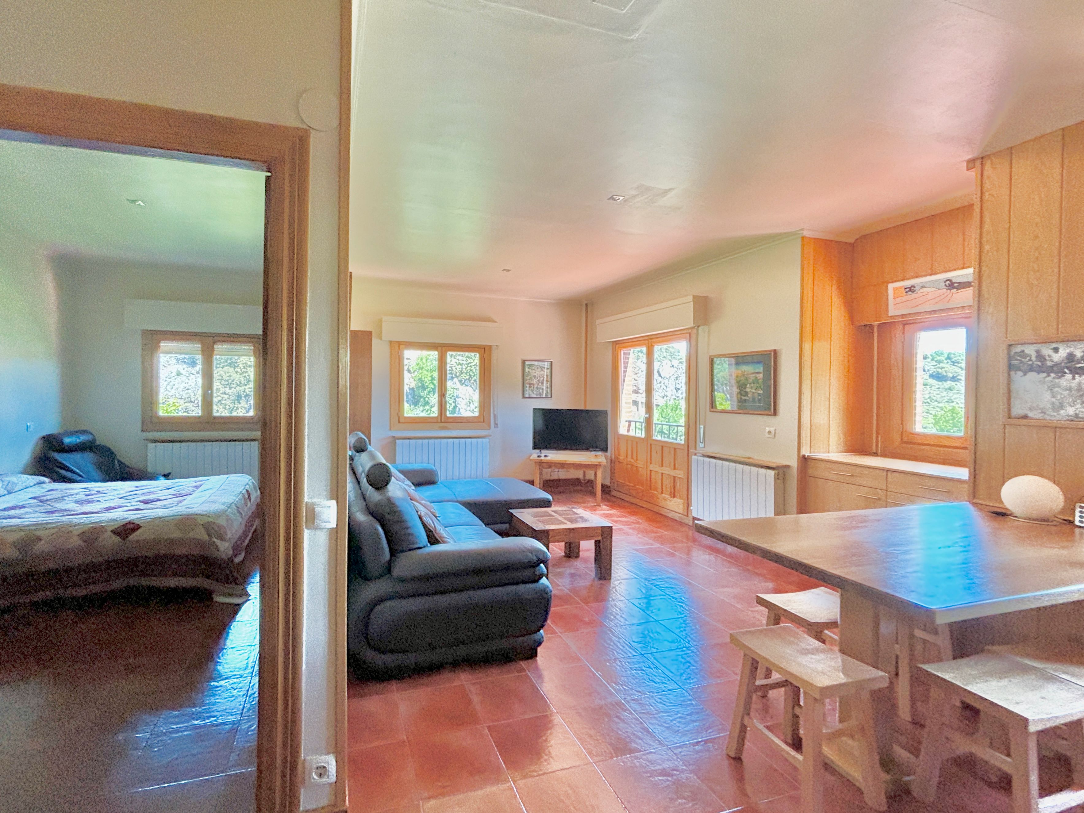 Living room of Flat for rent to own in Ortigosa de Cameros  with Heating, Furnished and Balcony
