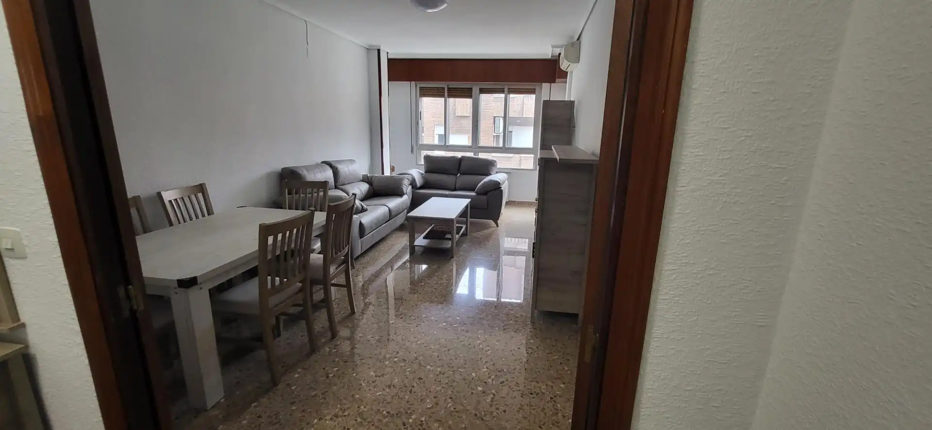 Living room of Flat for rent in Albacete  with Air Conditioner, Heating and Furnished