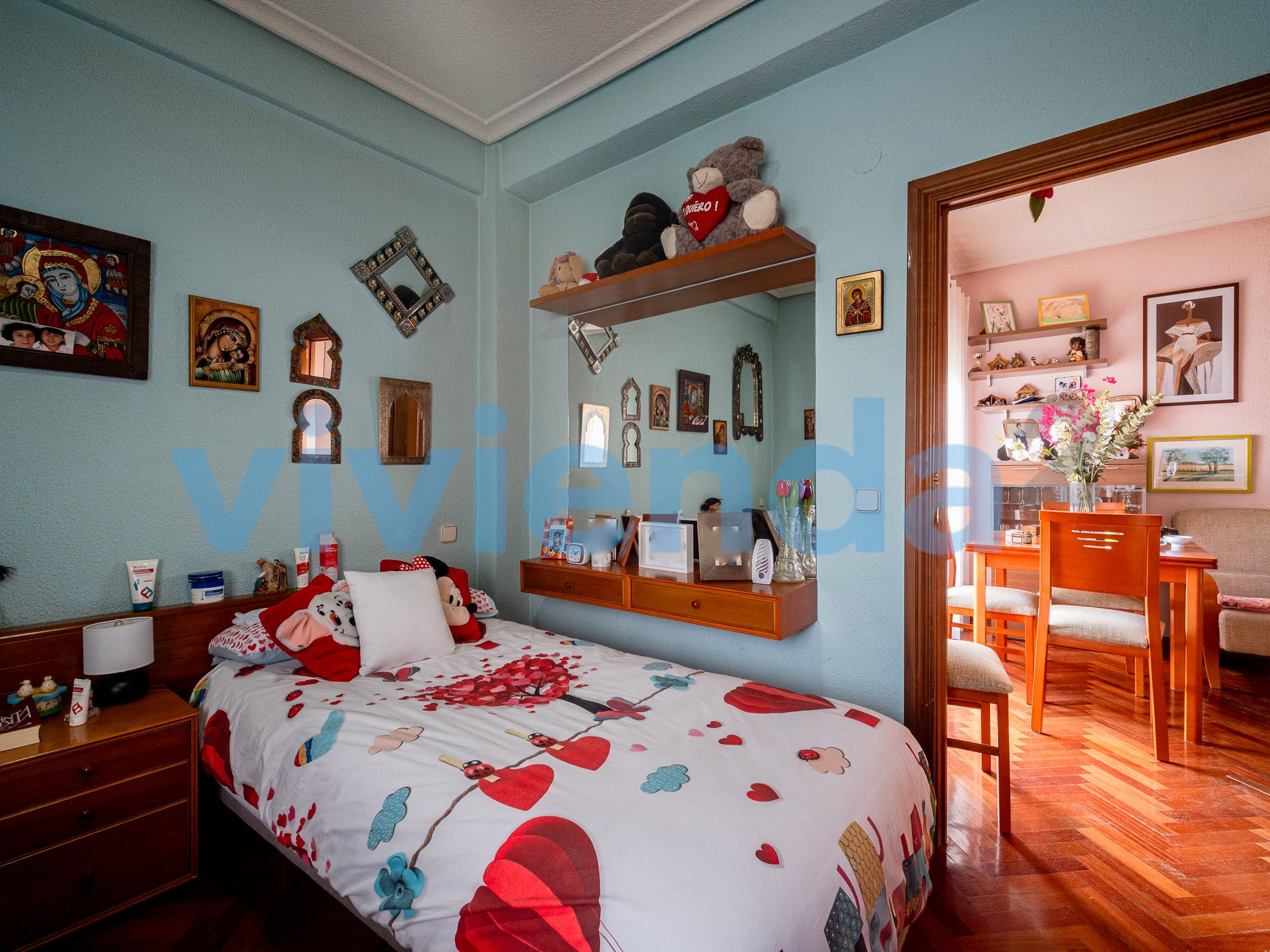 Bedroom of Flat for sale in  Madrid Capital  with Air Conditioner, Heating and Terrace