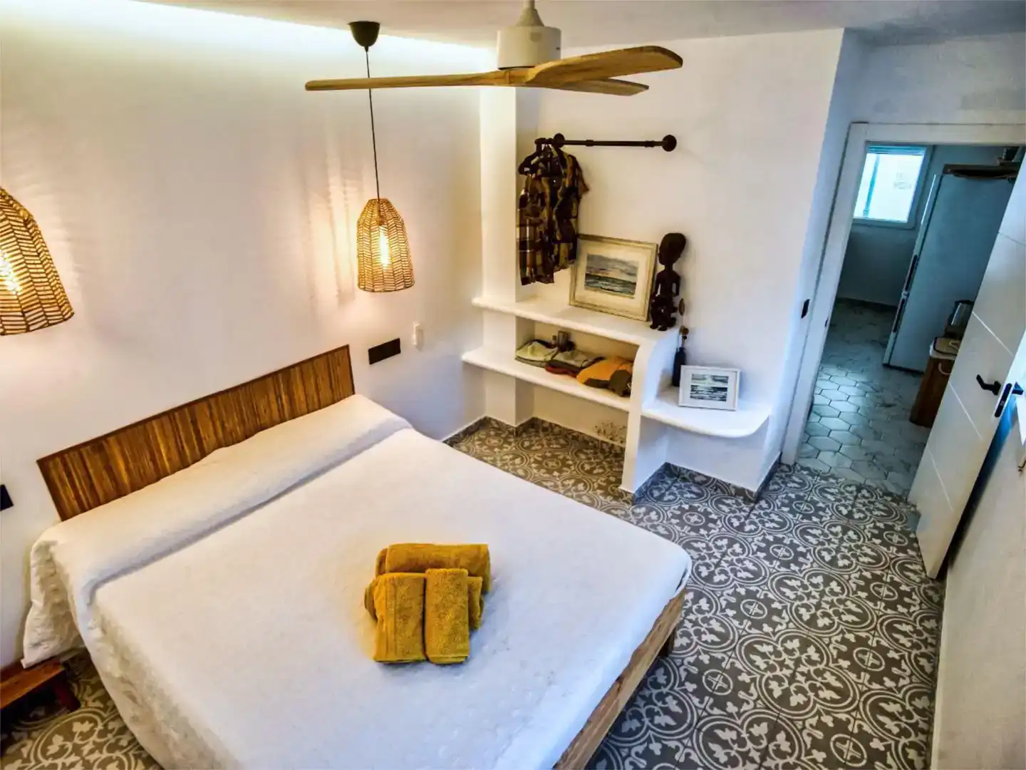 Bedroom of Flat for sale in Oliva  with Air Conditioner, Private garden and Storage room