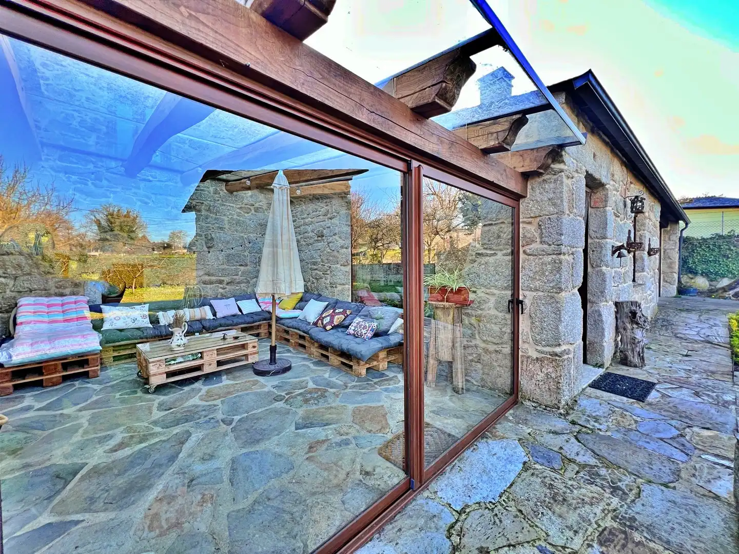 Terraza de Casa o chalet de alquiler en Lugo con Calefacción, Jardín privado y Amueblado