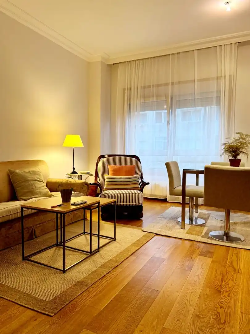 Living room of Flat for rent in Poio  with Heating, Furnished and Balcony
