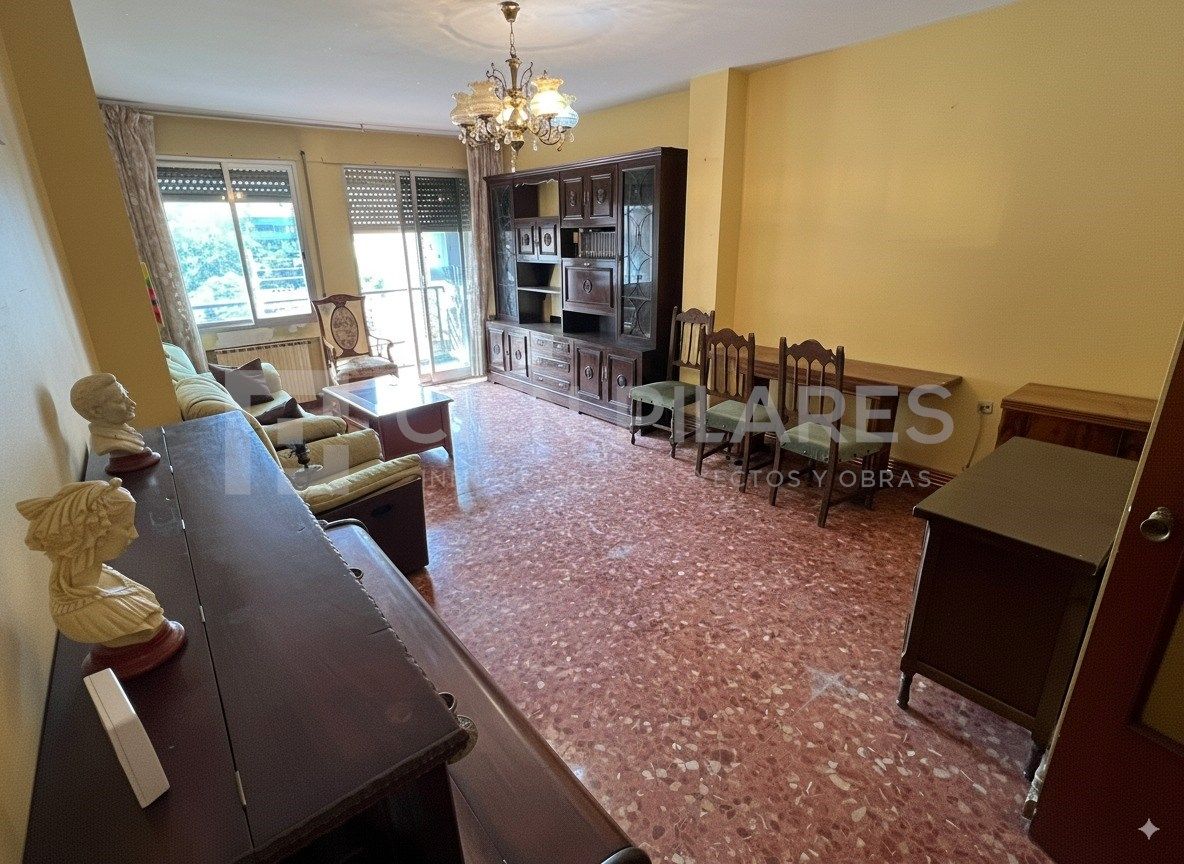 Living room of Flat for sale in Arnedo  with Heating, Terrace and Furnished