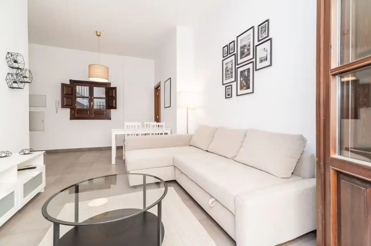 Sala d'estar de Apartament de lloguer en Granada amb Aire condicionat, Calefacció i Parquet
