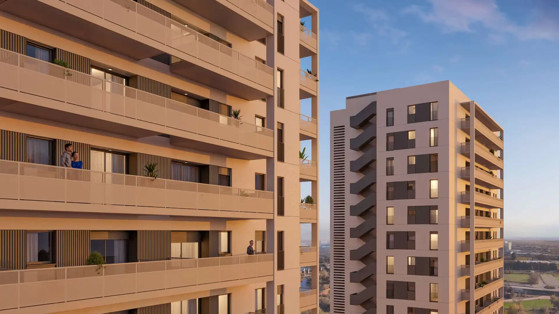 Außenansicht von Wohnung zum Verkauf in Lleida mit Klimaanlage, Heizung und Parkett