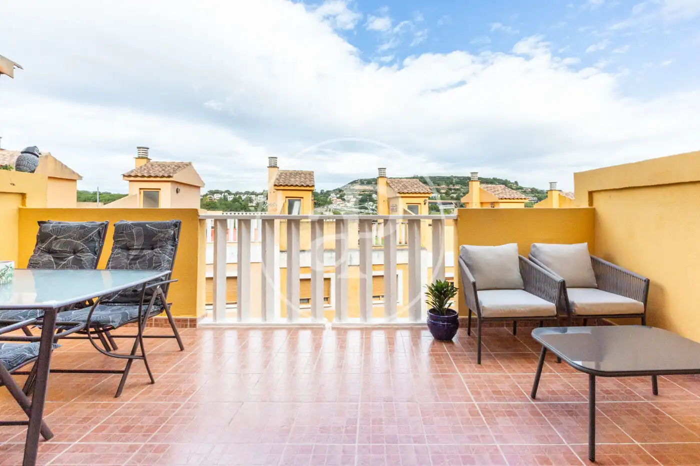Terraza de Casa adosada en venta en Chiva con Aire acondicionado, Calefacción y Jardín privado