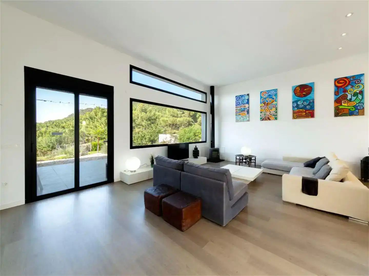 Sala d'estar de Casa o xalet en venda en La Pobla de Tornesa amb Aire condicionat i Piscina