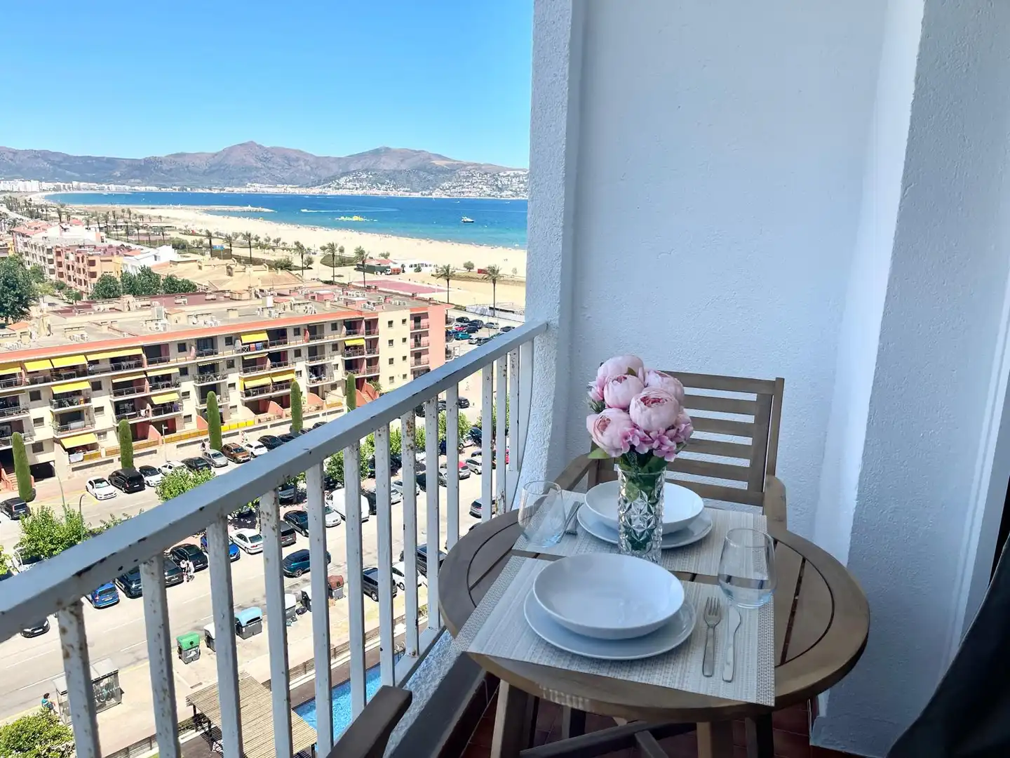 Balcony of Apartments for rent in Empuriabrava  with Parquet flooring, Terrace and Furnished