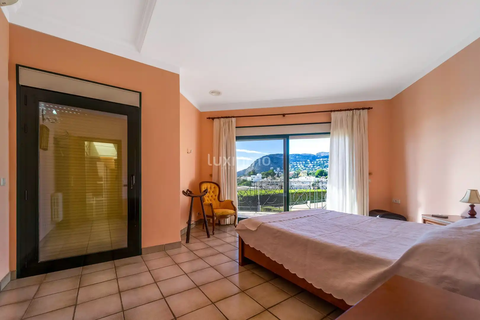Bedroom of Houses for sale in Calpe / Calp  with Air Conditioner, Heating and Terrace