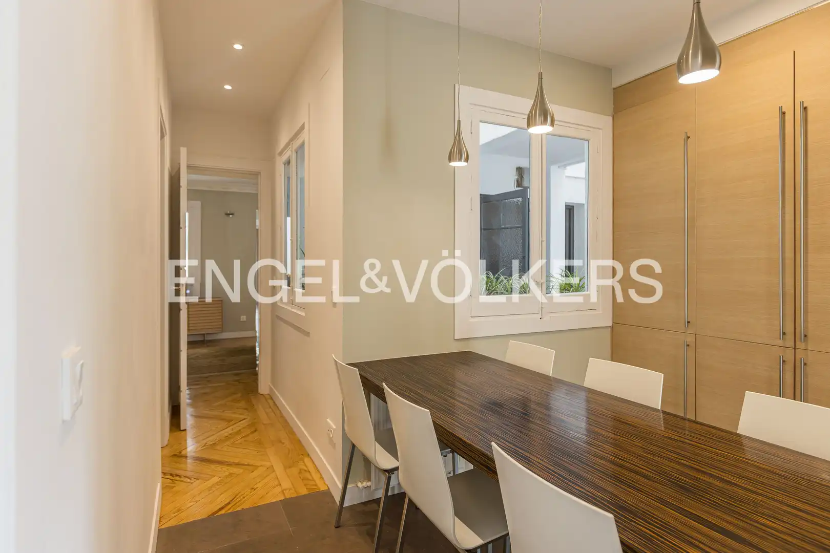 Esszimmer von Wohnung zur Miete in Madrid mit Klimaanlage, Heizung und Parkett