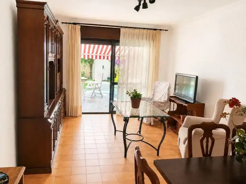 Wohnzimmer von Wohnung zur Miete in Málaga mit Privatgarten und Schwimmbad