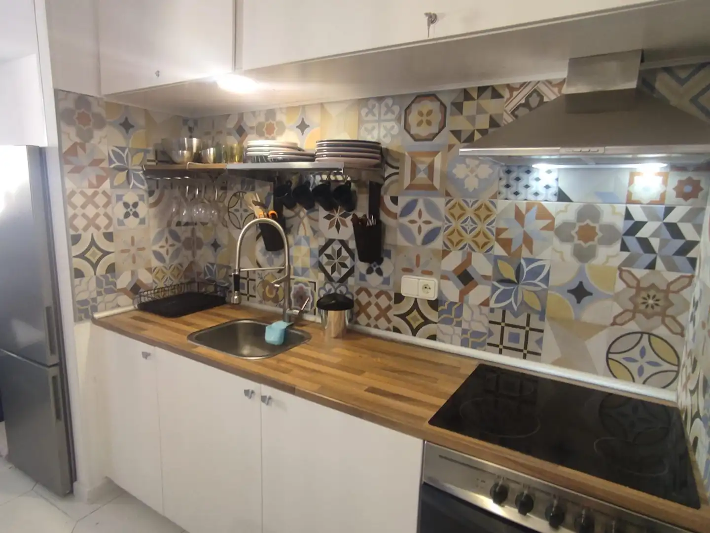 Cocina de Apartamento de alquiler en Sant Pere de Ribes con Amueblado, Microondas y TV