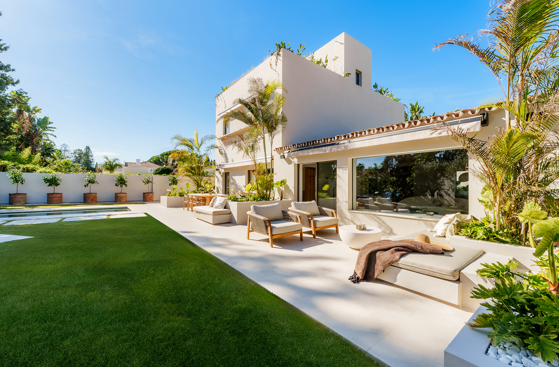 Terraza de Casa o chalet en venta en Marbella con Aire acondicionado, Jardín privado y Terraza
