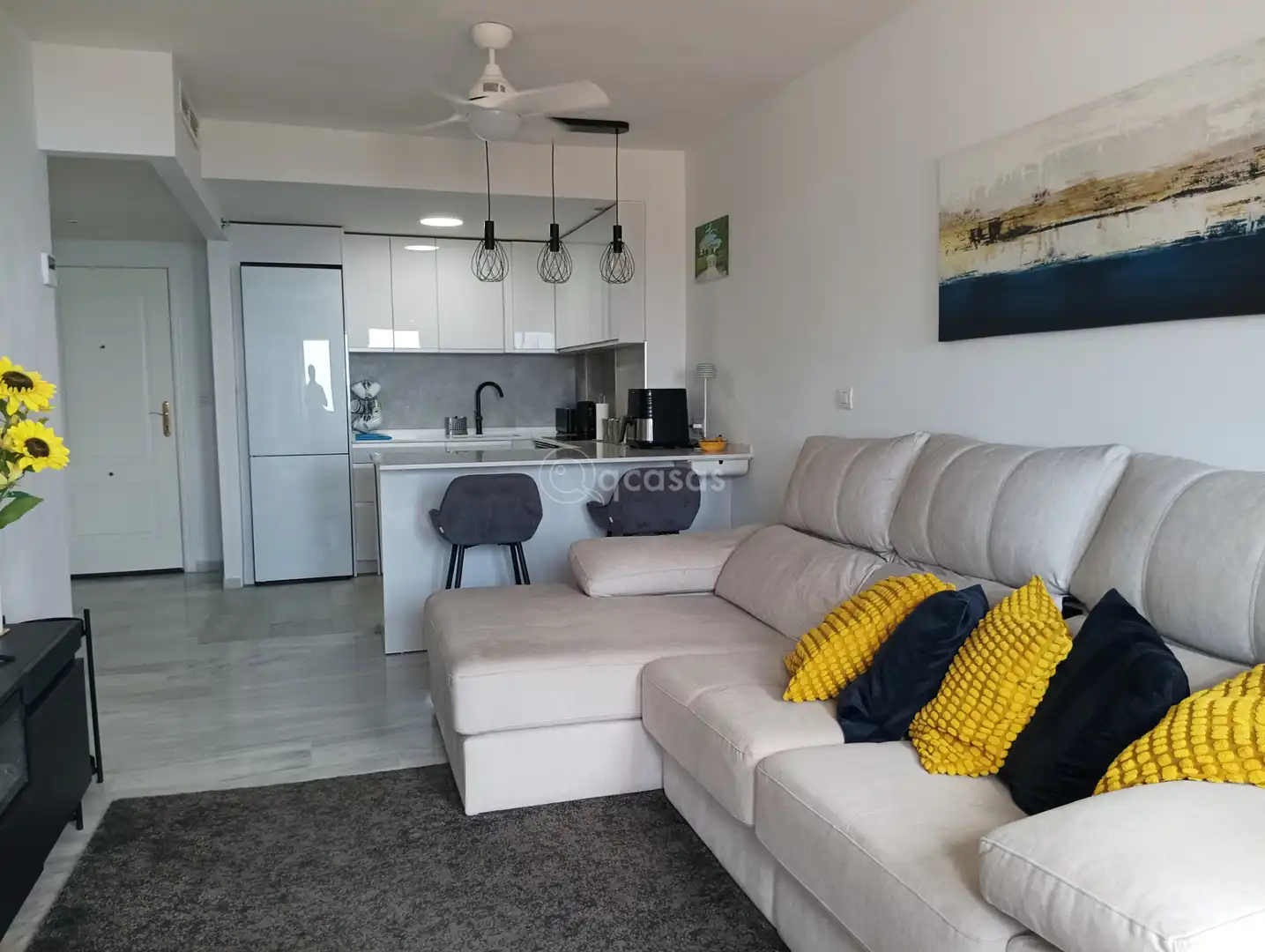 Sala de estar de Apartamento en venta en Benalmádena con Aire acondicionado, Calefacción y Terraza