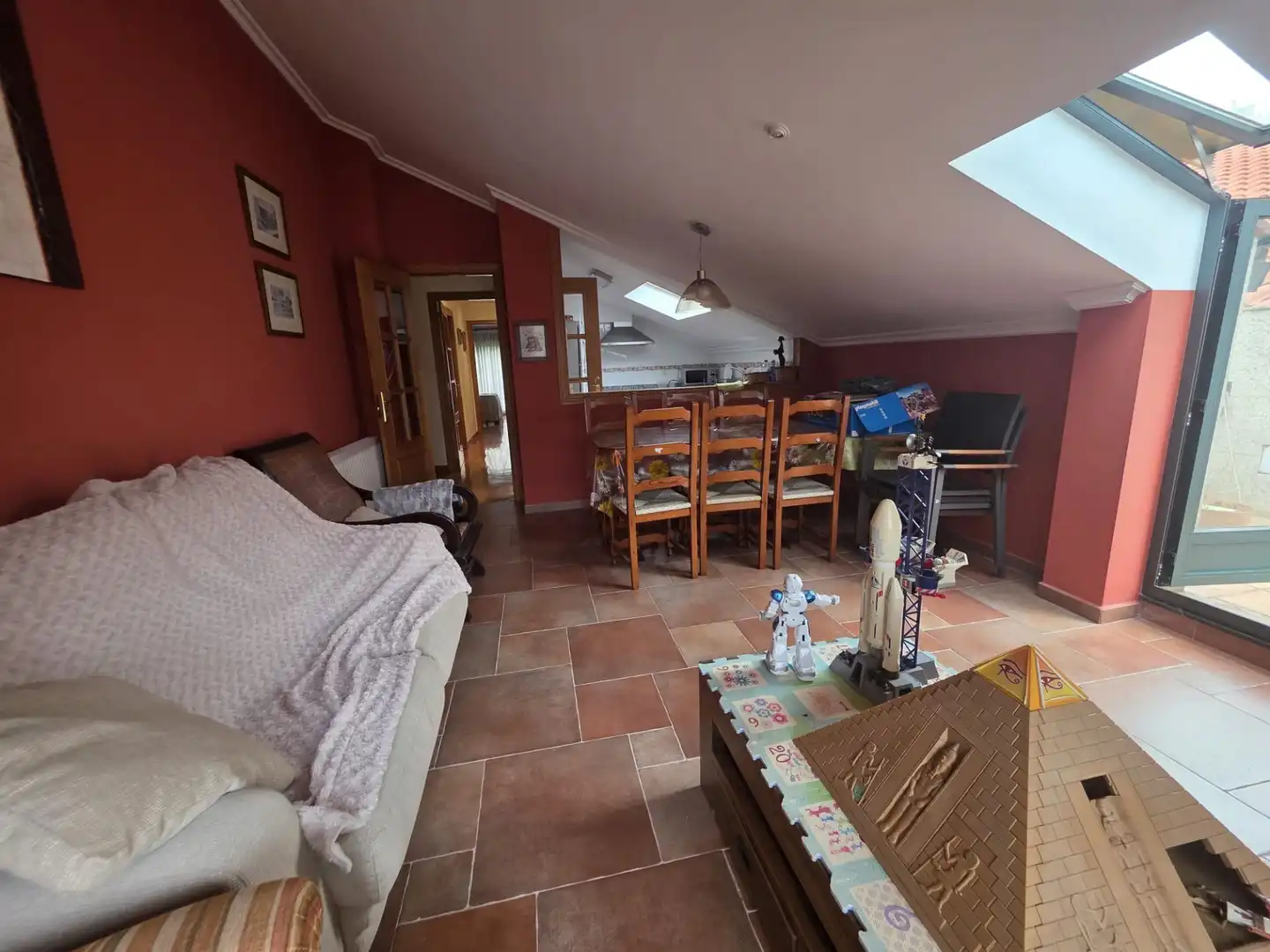 Wohnzimmer von Dachboden zum Verkauf in Mondariz-Balneario mit Heizung, Terrasse und Abstellraum