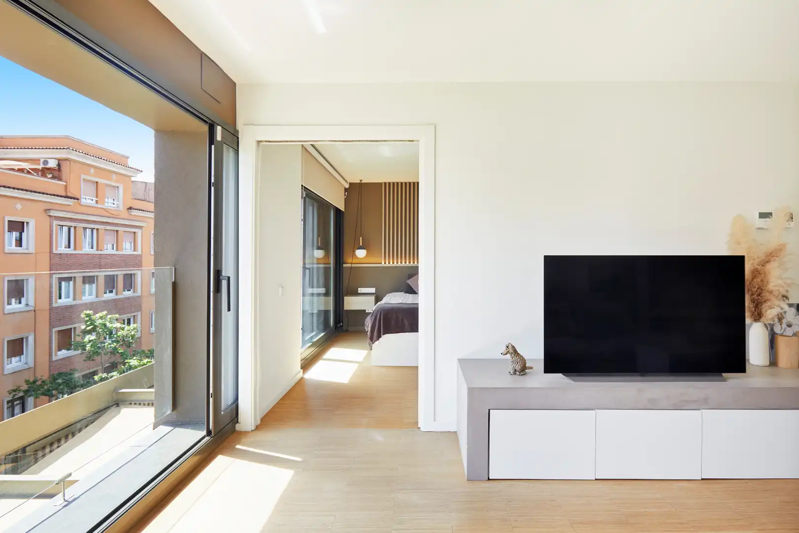 Sala de estar de Dúplex en venta en Barcelona con Aire acondicionado, Calefacción y Parquet